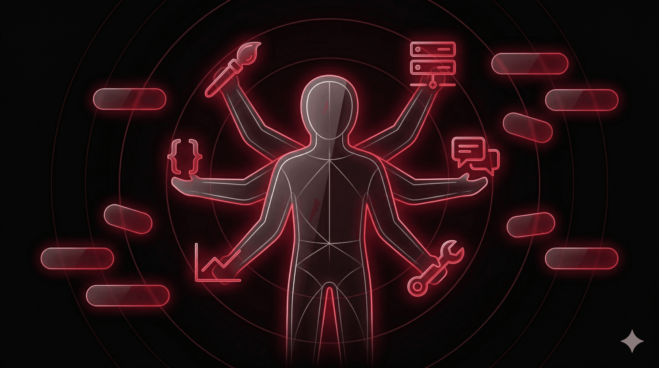 a developer working alone at multiple screens